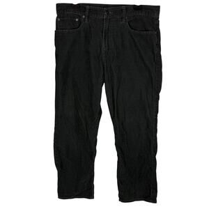 Gap‎ 1969 Jeans Mens 34x28 Black Corduroy Standard Fit Mid-Rise Straight Leg